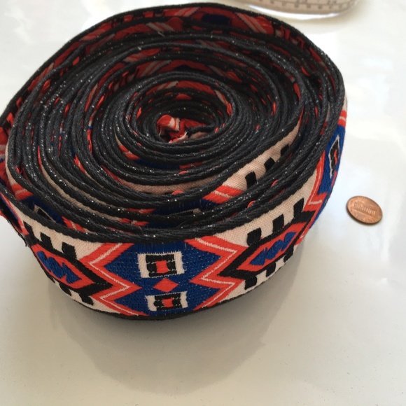 Sewing Ribbon Border Craft Trim Edging Tape Blue Red Black 2 1/4" wide - Picture 4 of 5